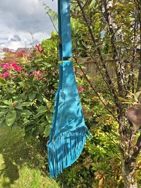 Sash Turquoise Full Fringe Crossbody Bag